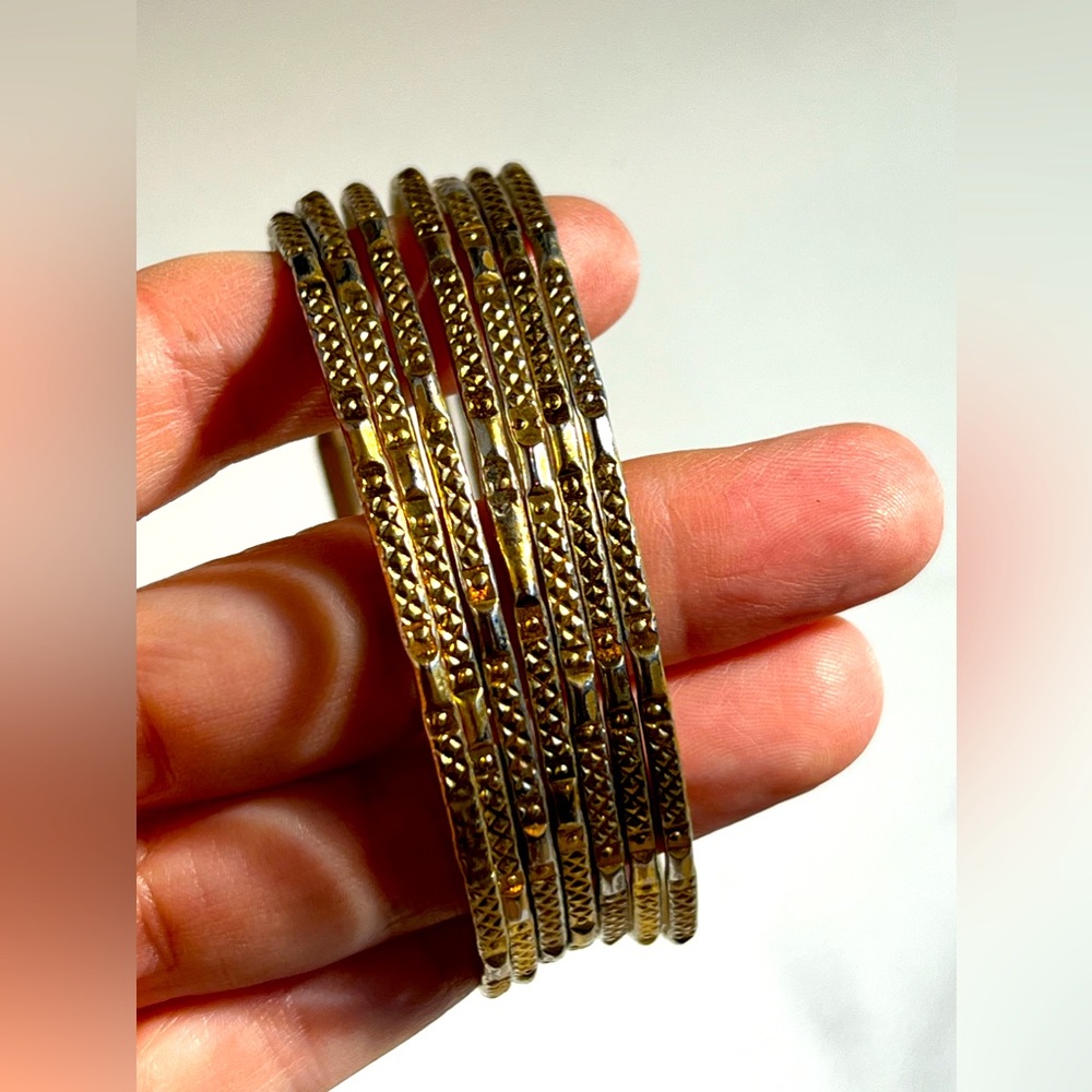 Vintage Gold and Silver Tone Bangle Bracelet.